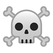 ☠️ Emoji Totenkopf mit gekreuzten Knochen Google Android 8.0.