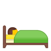 🛌 Emoji im Bett liegende Person Google Android 8.0.