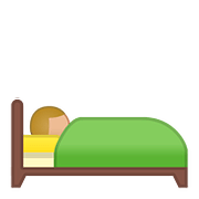 Emoji 🛌🏼 Persona A Letto: Carnagione Abbastanza Chiara su Google Android 8.0.
