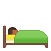 🛌🏾 Emoji im Bett liegende Person: mitteldunkle Hautfarbe Google Android 8.0.