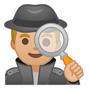 Emoji 🕵🏼 Detective: Carnagione Abbastanza Chiara su Google Android 8.0.