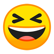 😆 Emoji grinsendes Gesicht mit zusammengekniffenen Augen Google Android 8.0.
