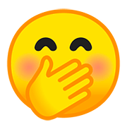 🤭 Emoji verlegen kicherndes Gesicht Google Android 8.0.