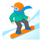 🏂🏻 Emoji Practicante De Snowboard: Tono De Piel Claro en Google Android 8.0.