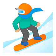 🏂🏼 Emoji Practicante De Snowboard: Tono De Piel Claro Medio en Google Android 8.0.