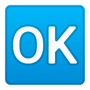 Émoji 🆗 Bouton OK sur Google Android 8.0.