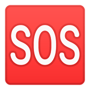 Emoji 🆘 Pulsante SOS su Google Android 8.0.