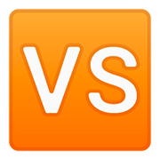 🆚 Emoji Großbuchstaben VS in orangefarbenem Quadrat Google Android 8.0.