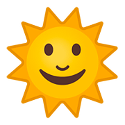 Émoji 🌞 Soleil Avec Visage sur Google Android 8.0.
