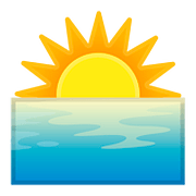 🌅 Emoji Sonnenaufgang über dem Meer Google Android 8.0.