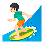 🏄🏻 Emoji Surfer(in): helle Hautfarbe Google Android 8.0.