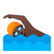 🏊🏿 Emoji Persona Nadando: Tono De Piel Oscuro en Google Android 8.0.