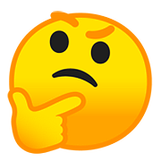 Emoji 🤔 Faccina Concentrata su Google Android 8.0.