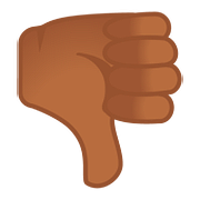 Emoji 👎🏾 Pollice Verso: Carnagione Abbastanza Scura su Google Android 8.0.