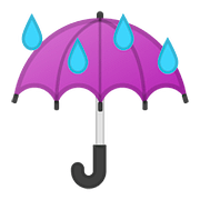 Émoji ☔ Parapluie Avec Gouttes De Pluie sur Google Android 8.0.