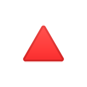 🔺 Emoji Triângulo Vermelho Para Cima na Google Android 8.0.