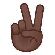 ✌🏿 Emoji Victory-Geste: dunkle Hautfarbe Google Android 8.0.