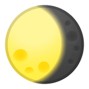 Emoji 🌖 Gibbosa Calante su Google Android 8.0.