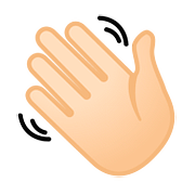 👋🏻 Emoji Mão Acenando: Pele Clara na Google Android 8.0.
