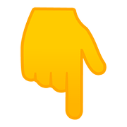 👇 Emoji Dorso Da Mão Com Dedo Indicador Apontando Para Baixo na Google Android 8.0.
