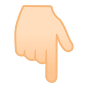 👇🏻 Emoji Dorso Da Mão Com Dedo Indicador Apontando Para Baixo: Pele Clara na Google Android 8.0.