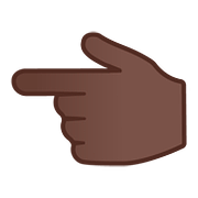 👈🏿 Emoji nach links weisender Zeigefinger: dunkle Hautfarbe Google Android 8.0.