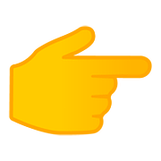 👉 Emoji Dorso Da Mão Com Dedo Indicador Apontando Para A Direita na Google Android 8.0.