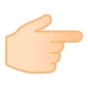 Emoji 👉🏻 Indice Verso Destra: Carnagione Chiara su Google Android 8.0.