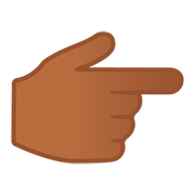 👉🏾 Emoji Dorso De Mano Con índice A La Derecha: Tono De Piel Oscuro Medio en Google Android 8.0.