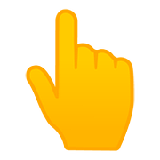 👆 Emoji Dorso De Mano Con índice Hacia Arriba en Google Android 8.0.