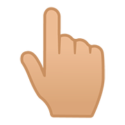 👆🏼 Emoji Dorso Da Mão Com Dedo Indicador Apontando Para Cima: Pele Morena Clara na Google Android 8.0.