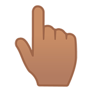 👆🏽 Emoji nach oben weisender Zeigefinger von hinten: mittlere Hautfarbe Google Android 8.0.