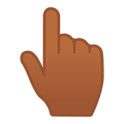 Emoji 👆🏾 Indice Alzato: Carnagione Abbastanza Scura su Google Android 8.0.
