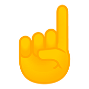 ☝️ Emoji nach oben weisender Zeigefinger von vorne Google Android 8.0.