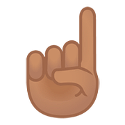 ☝🏽 Emoji Dedo índice Hacia Arriba: Tono De Piel Medio en Google Android 8.0.