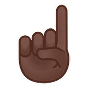 ☝🏿 Emoji nach oben weisender Zeigefinger von vorne: dunkle Hautfarbe Google Android 8.0.