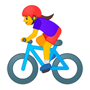 🚴‍♀️ Emoji Mujer En Bicicleta en Google Android 8.0.