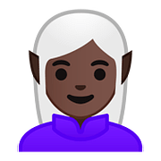Émoji 🧝🏿‍♀️ Elfe Femme : Peau Foncée sur Google Android 8.0.