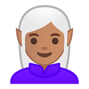 🧝🏽‍♀️ Emoji Elfe: mittlere Hautfarbe Google Android 8.0.