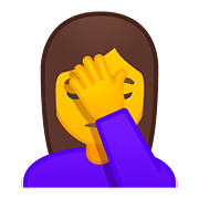🤦‍♀️ Emoji sich an den Kopf fassende Frau Google Android 8.0.
