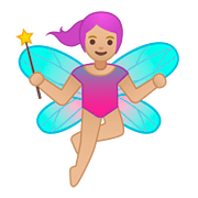Emoji 🧚🏼‍♀️ Fata Donna: Carnagione Abbastanza Chiara su Google Android 8.0.