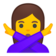 Émoji 🙅‍♀️ Femme Faisant Un Geste D’interdiction sur Google Android 8.0.