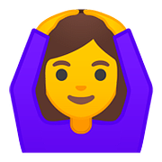 Émoji 🙆‍♀️ Femme Faisant Un Geste D’acceptation sur Google Android 8.0.