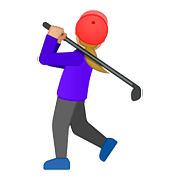 🏌🏼‍♀️ Emoji Mulher Golfista: Pele Morena Clara na Google Android 8.0.