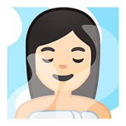 Emoji 🧖🏻‍♀️ Donna In Sauna: Carnagione Chiara su Google Android 8.0.