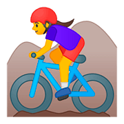 Emoji 🚵‍♀️ Ciclista Donna Di Mountain Bike su Google Android 8.0.
