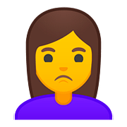 🙎‍♀️ Emoji Mujer Haciendo Pucheros en Google Android 8.0.