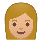 Emoji 👩🏼 Donna: Carnagione Abbastanza Chiara su Google Android 8.0.