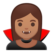 🧛🏽‍♀️ Emoji weiblicher Vampir: mittlere Hautfarbe Google Android 8.0.