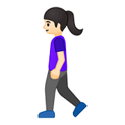 🚶🏻‍♀️ Emoji Mujer Caminando: Tono De Piel Claro en Google Android 8.0.